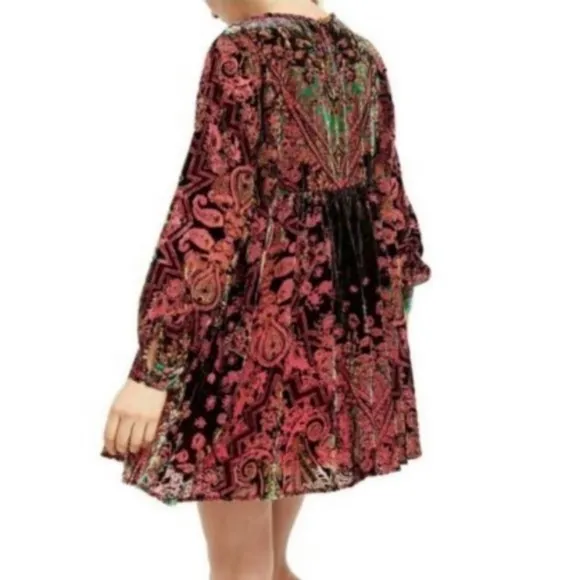 Free People Mirror Mirror Velvet Mini Dress