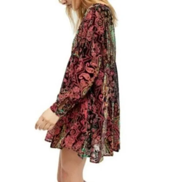 Free People Mirror Mirror Velvet Mini Dress