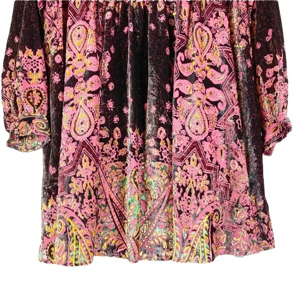 Free People Mirror Mirror Velvet Mini Dress