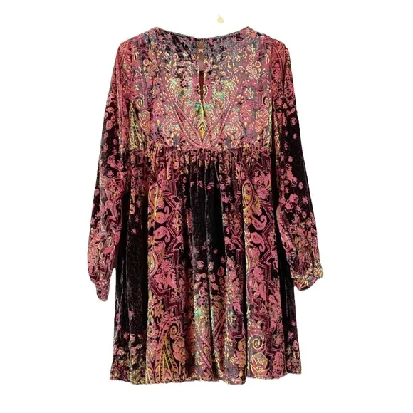 Free People Mirror Mirror Velvet Mini Dress