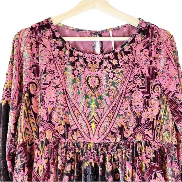 Free People Mirror Mirror Velvet Mini Dress