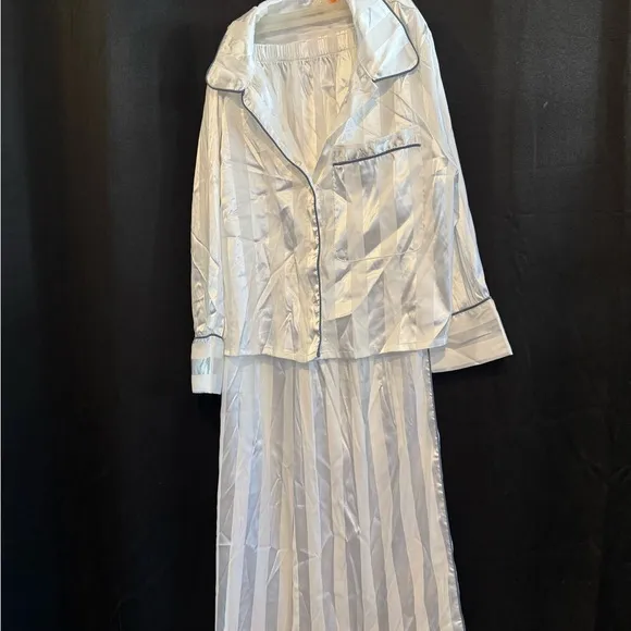 Free People Pajama Party Satin Two Piece Sleep Set EUC Size small