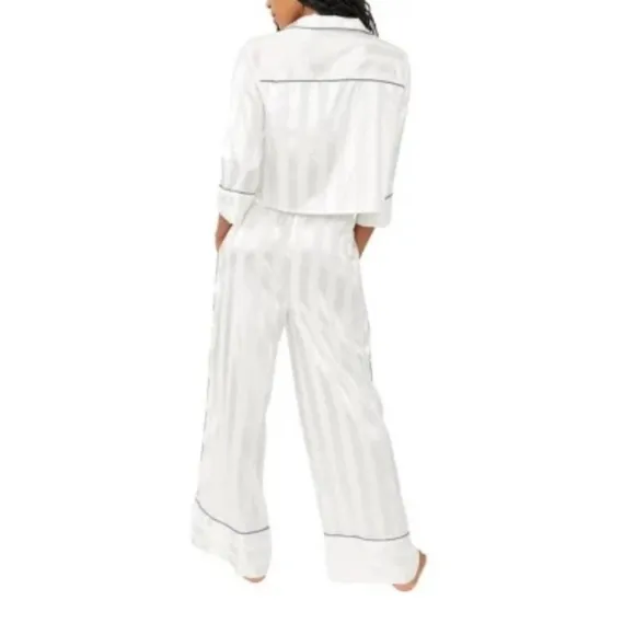 Free People Pajama Party Satin Two Piece Sleep Set EUC Size small