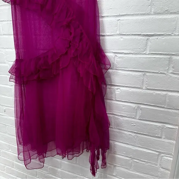 FREE PEOPLE Strike A Pose Ruffle Slip Maxi Skirt
