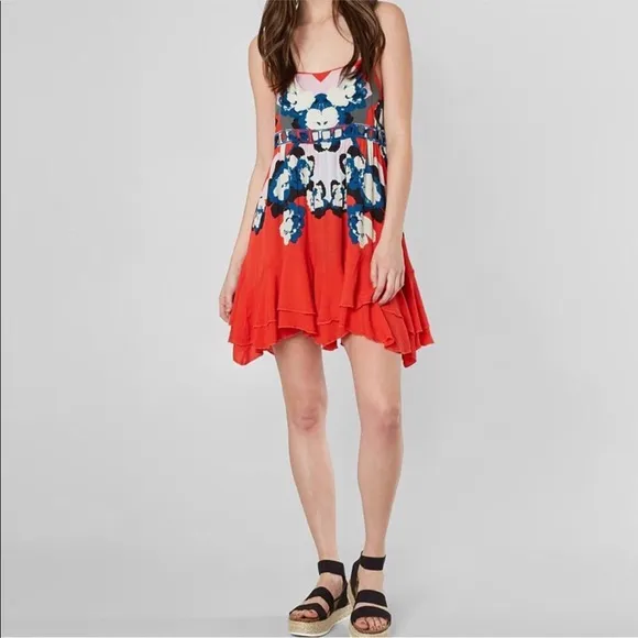 FREE PEOPLE SWEET LUCY FLORAL MINI SLIP DRESS, SIZE XS (NWT)