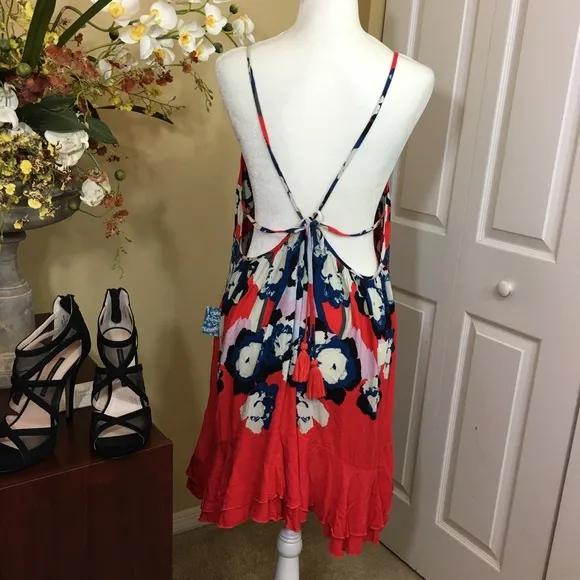 FREE PEOPLE SWEET LUCY FLORAL MINI SLIP DRESS, SIZE XS (NWT)