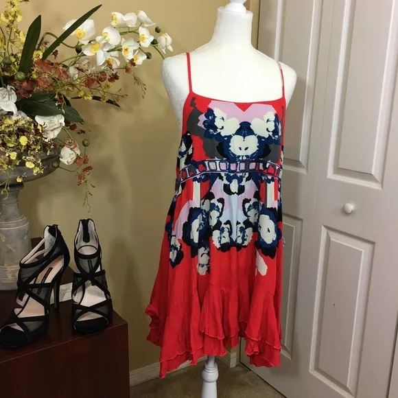 FREE PEOPLE SWEET LUCY FLORAL MINI SLIP DRESS, SIZE XS (NWT)