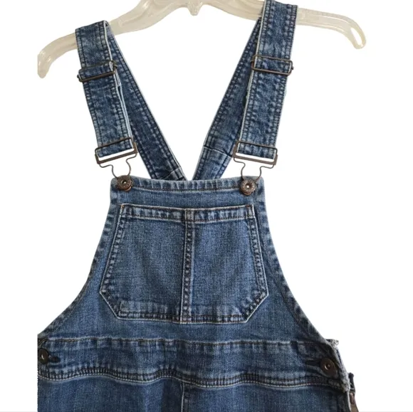 Free People Teague Retro One Piece Denim Wide Leg Overalls Size 26 Flare