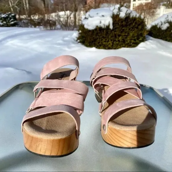 Free People Virgo Switchback Sandals Platform Wood Clog