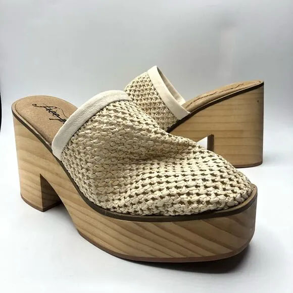 Free People Walk On Wood Platform Clogs EU 39 / US 9
