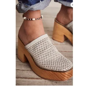 Free People Walk On Wood Platform Clogs EU 39 / US 9