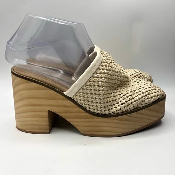 Free People Walk On Wood Platform Clogs EU 39 / US 9