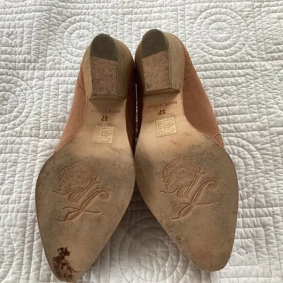 Free People Women's Size 37 New Frontier Western Mules in Camel Suede