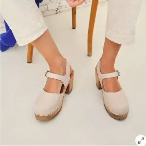 Free People x MIA Abby Clog Ivory and Olive EU 41 US 11
