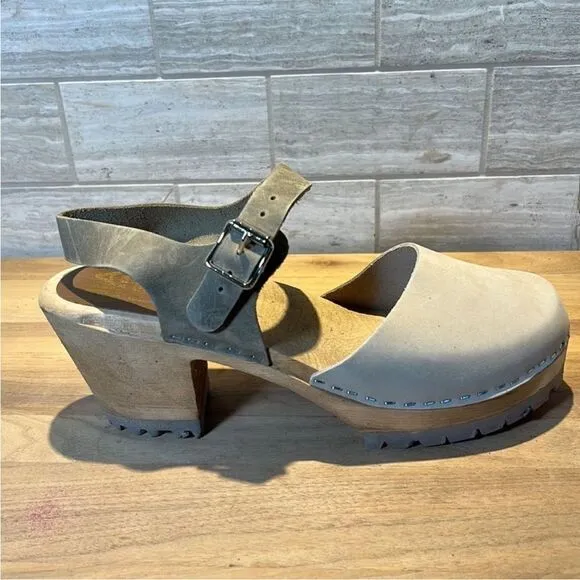 Free People x MIA Abby Clog Ivory and Olive EU 41 US 11