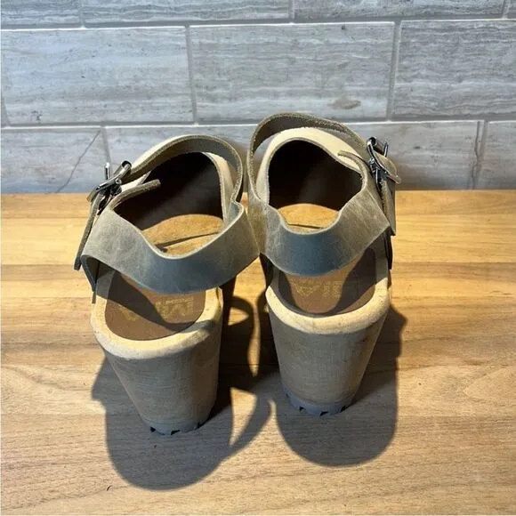 Free People x MIA Abby Clog Ivory and Olive EU 41 US 11