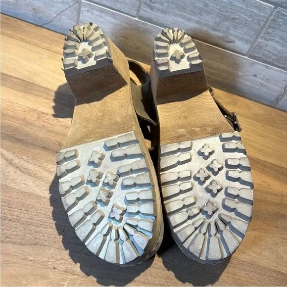 Free People x MIA Abby Clog Ivory and Olive EU 41 US 11