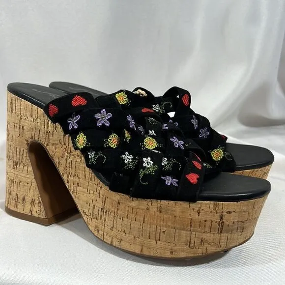 FREE PEOPLE LISBON PLATFORM MULES SIZE 39 NWT