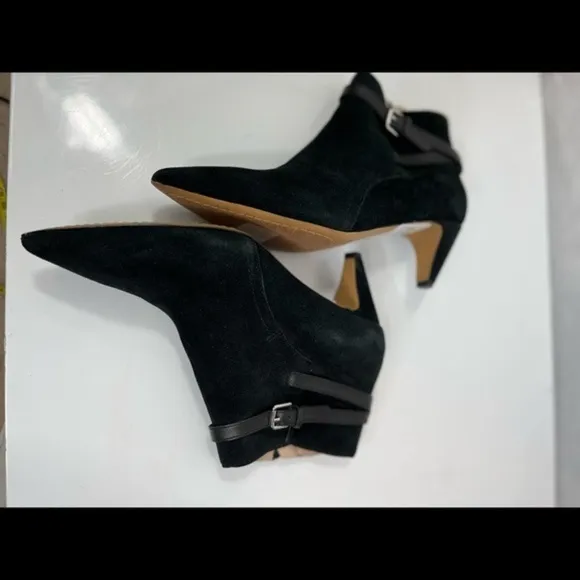 𝅺French Connection black suede kitten heels boots EU size 38 / 7.5