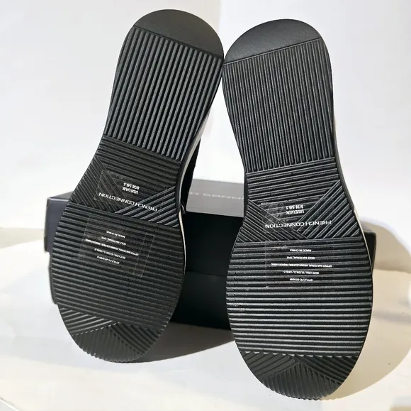 French Connection women's starr wedge sneaker  Black color size 8. New with box