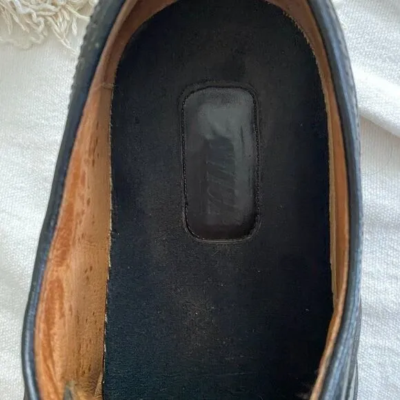 French Shriner Whitman Black Leather Wingtip Oxfords Mens Dress Shoes Size 12 M
