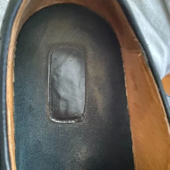 French Shriner Whitman Black Leather Wingtip Oxfords Mens Dress Shoes Size 12 M