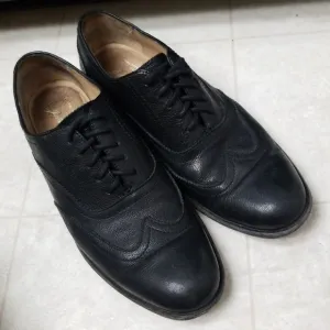 FRYE Black Leather Wingtip Oxford Lace Up Shoes