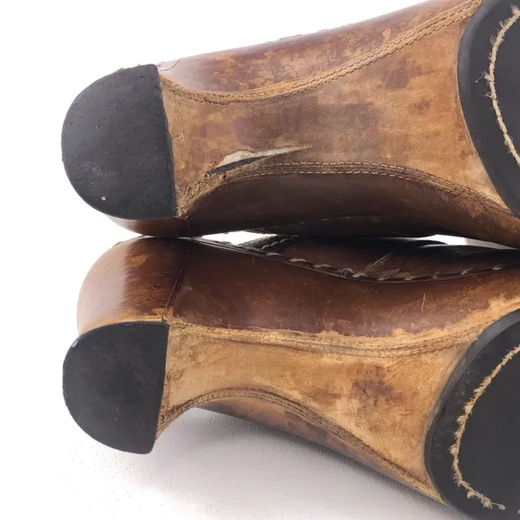 Frye Charlotte Ring Leather Mule Clogs 8.5M