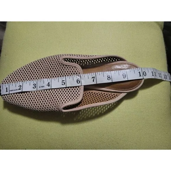 Frye Gwen Perforated Leather Flat Mules Size 7