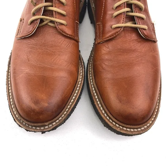 Frye James Crepe Brown Leather Oxfords 7.5D