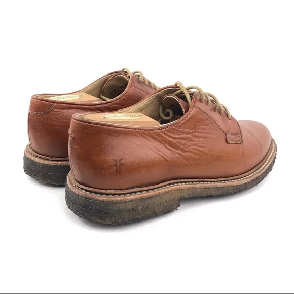 Frye James Crepe Brown Leather Oxfords 7.5D