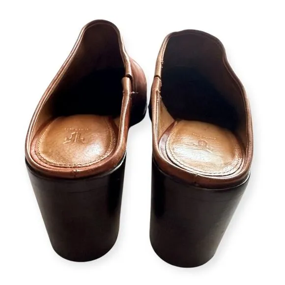 Frye Joan Campus Mule Redwood Smooth Brown Women 7