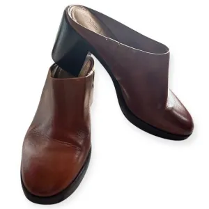 Frye Joan Campus Mule Redwood Smooth Brown Women 7