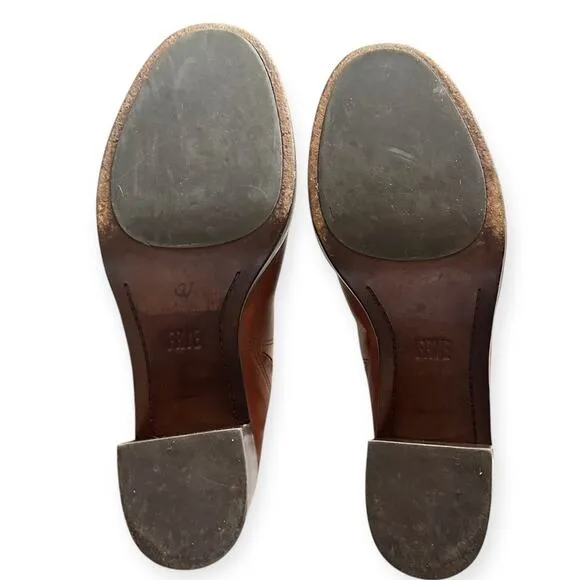 Frye Joan Campus Mule Redwood Smooth Brown Women 7