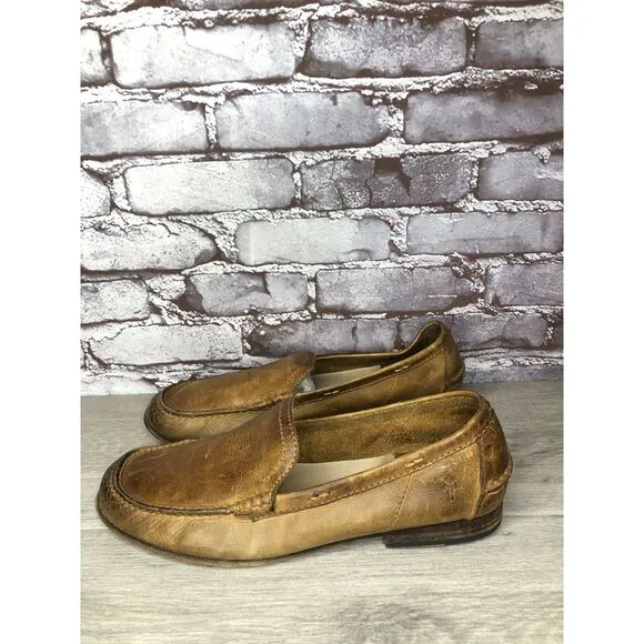 FRYE Loafer Brown Leather Slip On Comfort Moccasin Driver Men Sz 11M US/44EU