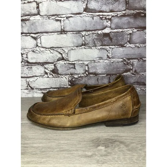 FRYE Loafer Brown Leather Slip On Comfort Moccasin Driver Men Sz 11M US/44EU