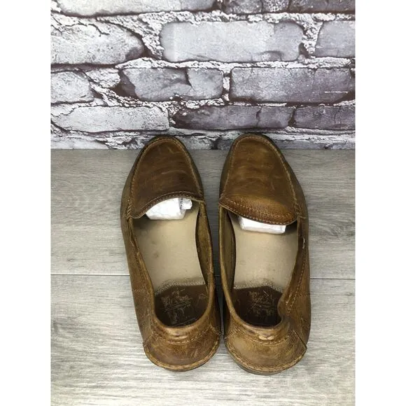 FRYE Loafer Brown Leather Slip On Comfort Moccasin Driver Men Sz 11M US/44EU