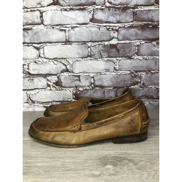 FRYE Loafer Brown Leather Slip On Comfort Moccasin Driver Men Sz 11M US/44EU