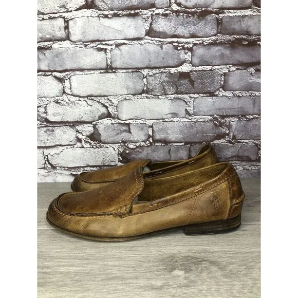 FRYE Loafer Brown Leather Slip On Comfort Moccasin Driver Men Sz 11M US/44EU