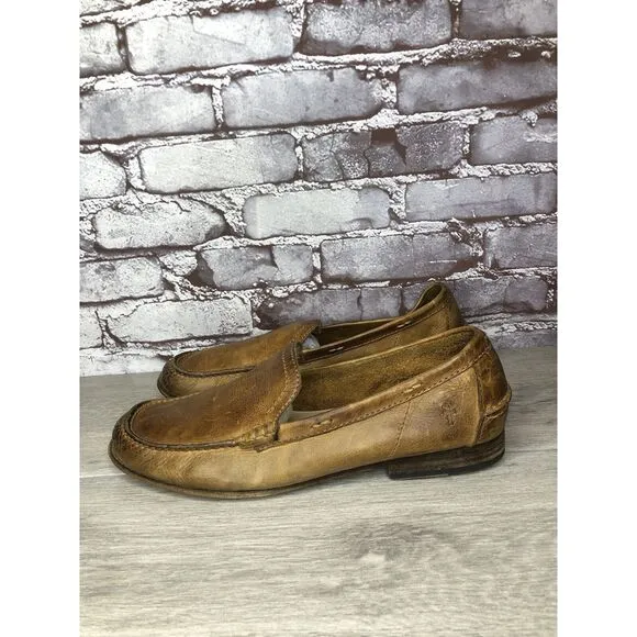 FRYE Loafer Brown Leather Slip On Comfort Moccasin Driver Men Sz 11M US/44EU