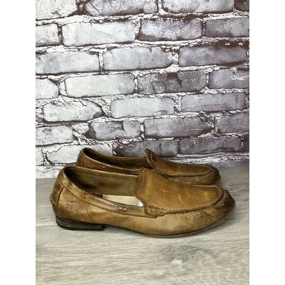 FRYE Loafer Brown Leather Slip On Comfort Moccasin Driver Men Sz 11M US/44EU