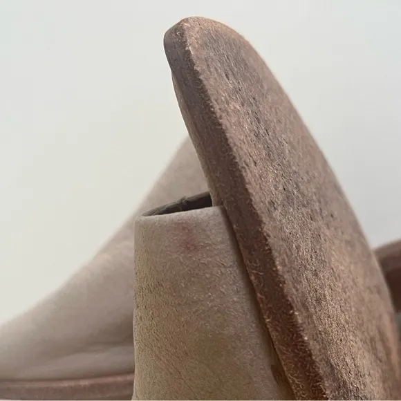 Frye Lucia Leather Mule Slide Sandals Mules in Taupe Tan size 7