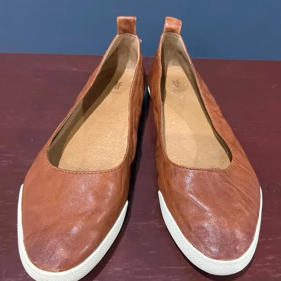 FRYE Melanie Leather Ballet Flat Slip on Sneaker Sz 8.5