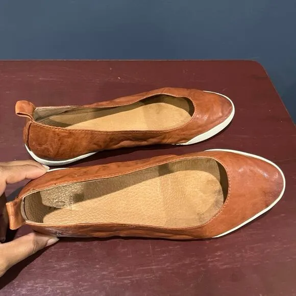 FRYE Melanie Leather Ballet Flat Slip on Sneaker Sz 8.5