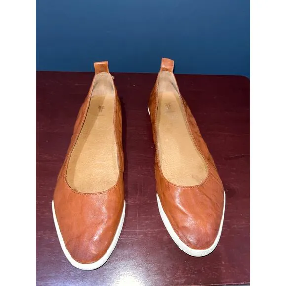 FRYE Melanie Leather Ballet Flat Slip on Sneaker Sz 8.5