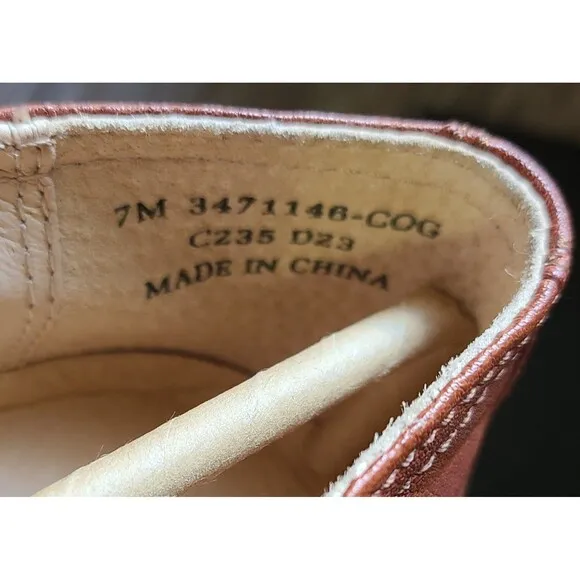 FRYE Melanie Slip On Brown Leather Sneaker Flat Shoe Women’s Size 7 NEW