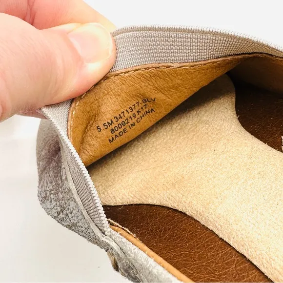 Frye Melanie Slip-On Flat Sneaker Silver