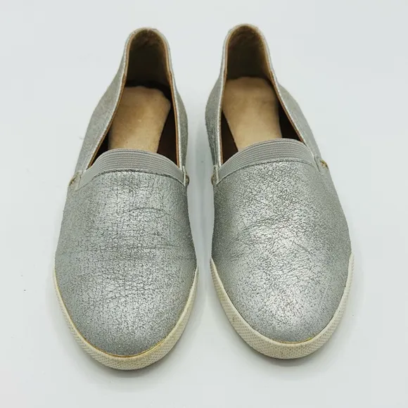 Frye Melanie Slip-On Flat Sneaker Silver