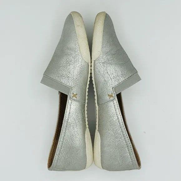 Frye Melanie Slip-On Flat Sneaker Silver