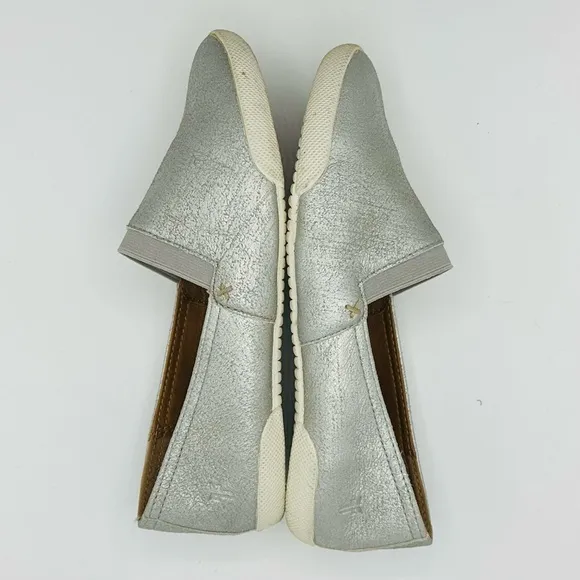 Frye Melanie Slip-On Flat Sneaker Silver